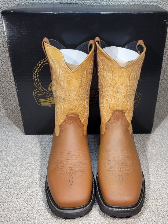 J.B. Dillon Reserve JBRG201 Men\'s US Size 10.5D Oak/Honey Leather Pull on Boots main image 6
